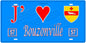 Plaque métal décorative 15 x 30 cm fond  mur bleu 57 J' ❤️Bouzonville, canton Bouzonville  57
