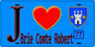 Plaque métal décorative  J' ❤️Brie-Comte-Robert, Seine et Marne (77) fond bleu