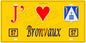 Plaque métal décorative 15 x 30 cm fond  mur jaune 57 J' ❤️Bronvaux, canton Rombas 57