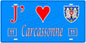 Plaque métal décorative, J' ❤️Carcassonne, Aude  11