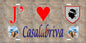 Plaque métal décorative 15 x 30 cm mur antique J' ❤️ Casala Briva  canton de Taravo-Ornano Corse du Sud