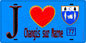 Plaque métal décorative  J' ❤️Changis-sur-Marne, Seine et Marne (77) fond bleu