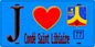 Plaque métal décorative  J' ❤️Condé-Sainte-Libiaire, Seine et Marne (77) fond bleu