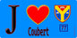Plaque métal décorative  J' ❤️Coubert, Seine et Marne (77) fond bleu