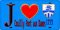 Plaque métal décorative  J' ❤️Couilly-Pont-aux-Dames, Seine et Marne (77) fond bleu