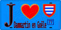Plaque métal décorative  J' ❤️Dammartin-en-Goële, Seine et Marne (77) fond bleu