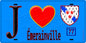 Plaque métal décorative  J' ❤️Émerainville, Seine et Marne (77) fond bleu