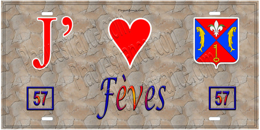 Plaque métal décorative 15 x 30 cm fond  mur antique 57 J' ❤️Fèves, canton Rombas 57