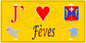 Plaque métal décorative 15 x 30 cm fond  mur jaune carte J' ❤️Fèves, canton Rombas 57