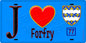 Plaque métal décorative  J' ❤️Forfry, Seine et Marne (77) fond bleu