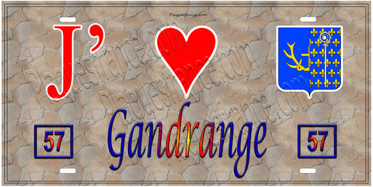 Plaque métal décorative 15 x 30 cm fond  mur antique 57 J' ❤️Gandrange, canton Hayange 57
