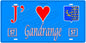 Plaque métal décorative 15 x 30 cm fond  mur bleu 57 J' ❤️Gandrange, canton Hayange 57