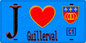 Plaque métal décorative  J' ❤️Guillerval, Essonne (91) bleu
