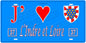 Plaque métal décorative  J' ❤️ L'Indre et Loire (37)