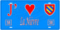 Plaque métal décorative, J' ❤️La Nièvre (58), Bourgogne‑Franche‑Comté