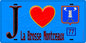 Plaque métal décorative  J' ❤️La Brosse-Montceaux, Seine et Marne (77) fond bleu