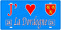 Plaque métal décorative, J' ❤️La Dordogne, Nouvelle Aquitaine, France