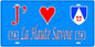 Plaque métal décorative  J' ❤️ La Haute Savoie (74)