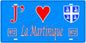 Plaque métal décorative, J' ❤️La Martinique (972)