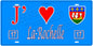 Plaque métal décorative, J' ❤️La Rochelle, Charente Maritime (17)