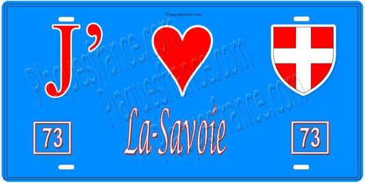 Plaque métal décorative, J' ❤️La Savoie , région  Auvergne Rhône Alpes, France