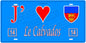Plaque métal décorative, J' ❤️Le Calvados (14), Normandie