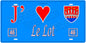 Plaque métal décorative, J' ❤️Le Lot 46, région Occitanie, France