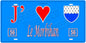 Plaque métal décorative, J' ❤️Le Morbihan (56), Bretagne