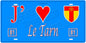 Plaque métal décorative, J' ❤️Le Tarn (81), région Occitanie, France
