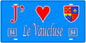 Plaque métal décorative, J' ❤️Le, Vaucluse 84