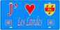 Plaque métal décorative, J' ❤️Les Landes,  40