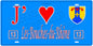 Plaque métal décorative, J' ❤️Les Bouches du Rhône, région Alpes Provence Côte d'Azur  mur bleu 13