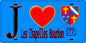 Plaque métal décorative  J' ❤️Les Chapelles-Bourbon, Seine et Marne (77) fond bleu