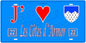 Plaque métal décorative, J' ❤️Les Côtes d'Armor (22), Bretagne