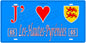 Plaque métal décorative, J' ❤️Les Hautes Pyrénées , région Provence Alpes Côte d'Azur, France