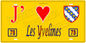 Plaque métal décorative, J' ❤️Les Yvelines (78) région Ile de France jaune