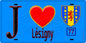 Plaque métal décorative  J' ❤️Lésigny, Seine et Marne (77) fond bleu