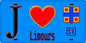 Plaque métal décorative  J' ❤️Limours, Essonne (91) fond bleu