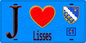 Plaque métal décorative  J' ❤️Lisses, Essonne (91) fond bleu