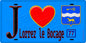 Plaque métal décorative  J' ❤️Lorrez-le-Bocage-Préaux, Seine et Marne (77) fond bleu