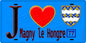 Plaque métal décorative  J' ❤️Magny-le-Hongre, Seine et Marne (77) fond bleu