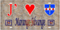 Plaque métal décorative 15 x 30 cm fond mur antique 57 J' ❤️ Marange-Silvange, canton Rombas Moselle 57