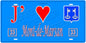 Plaque métal décorative, J' ❤️Mont de Marsan, Landes (40)