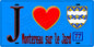 Plaque métal décorative  J' ❤️Montereau-sur-le-Jard, Seine et Marne (77) fond bleu