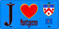 Plaque métal décorative  J' ❤️Montgeron, Essonne (91) fond bleu