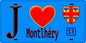 Plaque métal décorative  J' ❤️Montlhéry, Essonne (91) fond bleu