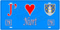 Plaque métal décorative, J' ❤️Niort, Deux Sèvres 79