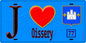 Plaque métal décorative  J' ❤️Oissery, Seine et Marne (77) fond bleu