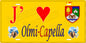 Plaque métal décorative 15 x 30 cm jaune J' ❤️ Olmi Cappella  Canton de l'Île-Rousse Haute-Corse