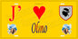 Plaque métal décorative 15 x 30 cm jaune J' ❤️ Olmo  Canton de Golo-Morosaglia Haute-Corse